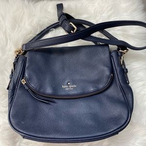 Kate Spade Navy Blue Leather Crossbody Bag